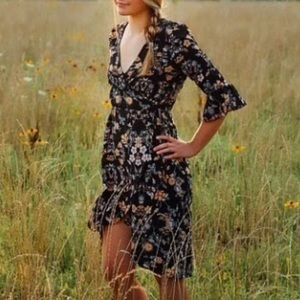 ONE CLOTHING Juniors Floral Wrap Dress